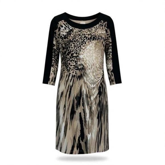 Chico's Dresses & Skirts - 🐆 Chicos Animal Print Dress – Size 1 (M / 8–10)